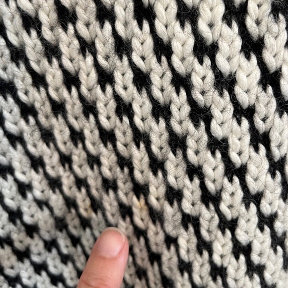 Calvin Klein Ck Womens Vtg Cable Knit 1/4 Button Mohair Wool Blend Sweater Sz Xl - Picture 6 of 8